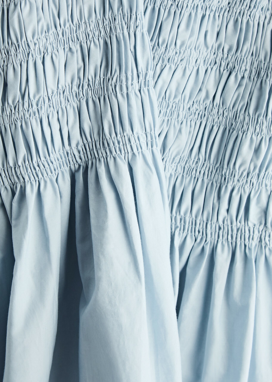 Faithfull The Brand Baia Cotton Maxi Skirt Light Blue