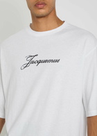 Jacquemus Le T-shirt Logo-print Cotton T-shirt White
