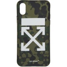 Off-White Green and Brown Camo iPhone X Case