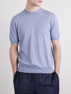 Altea - Maglia Cotton and Cashmere-Blend T-Shirt - Blue