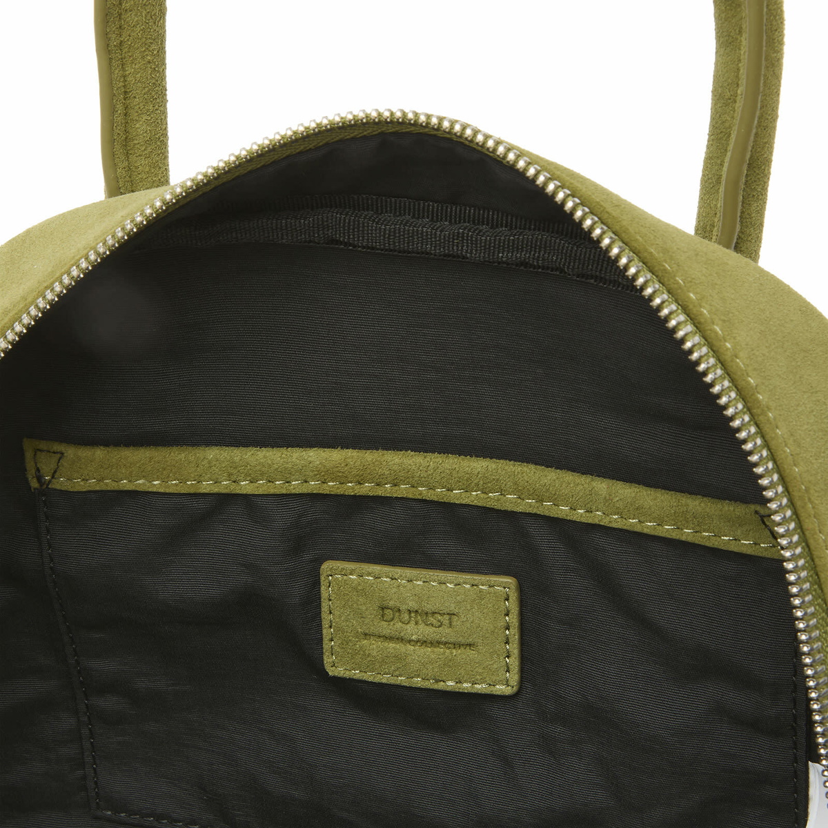 DUNST Women's Suede Boston Bag in Pistachio 