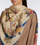 Etro Floral modal and cashmere scarf