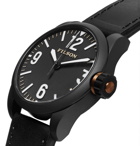 Filson - Field Stainless Steel and Leather Watch - Black