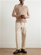 PIACENZA 1733 - Silk and Cashmere-Blend Half-Zip Sweater - Neutrals