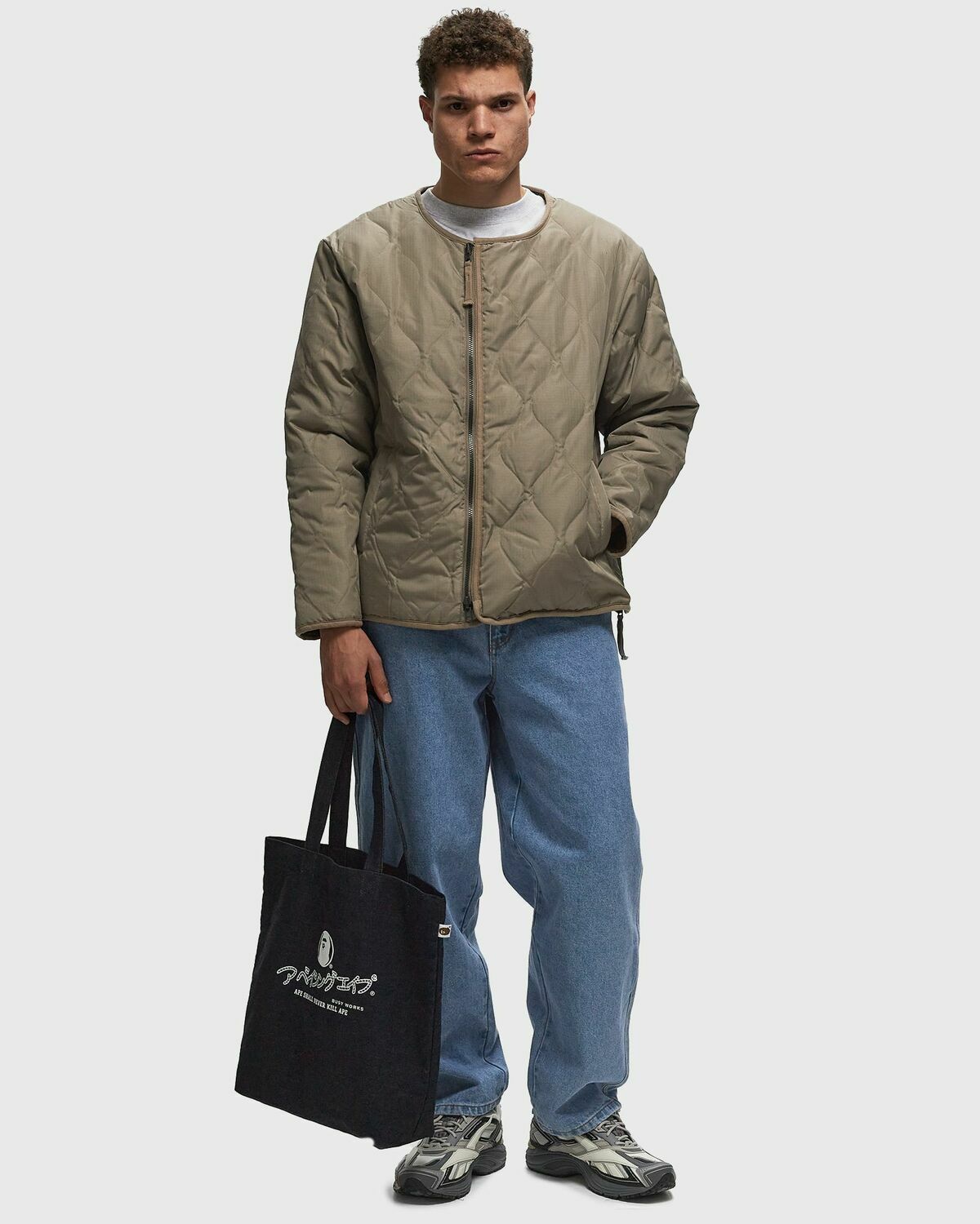 Taion MILITARY RIVERSIBLE CREW NECK DOWN JKT brown/green Taion MILITARY RIVERSIBLE CREW NECK DOWN JKT brown/green