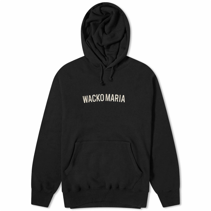 Photo: Wacko Maria Men's Middleweight Logo Hoodie in Black