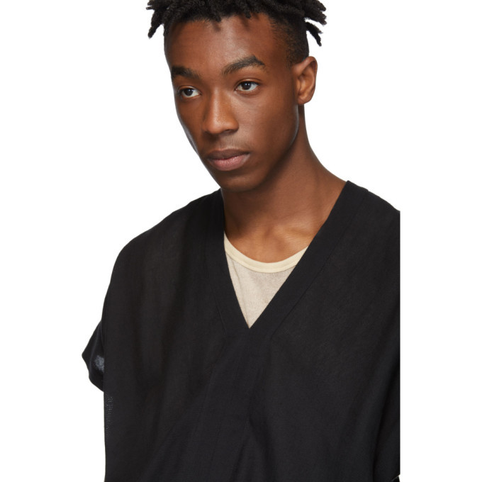Jan-Jan Van Essche Black Etamine Tunic T-Shirt Jan-Jan Van Essche