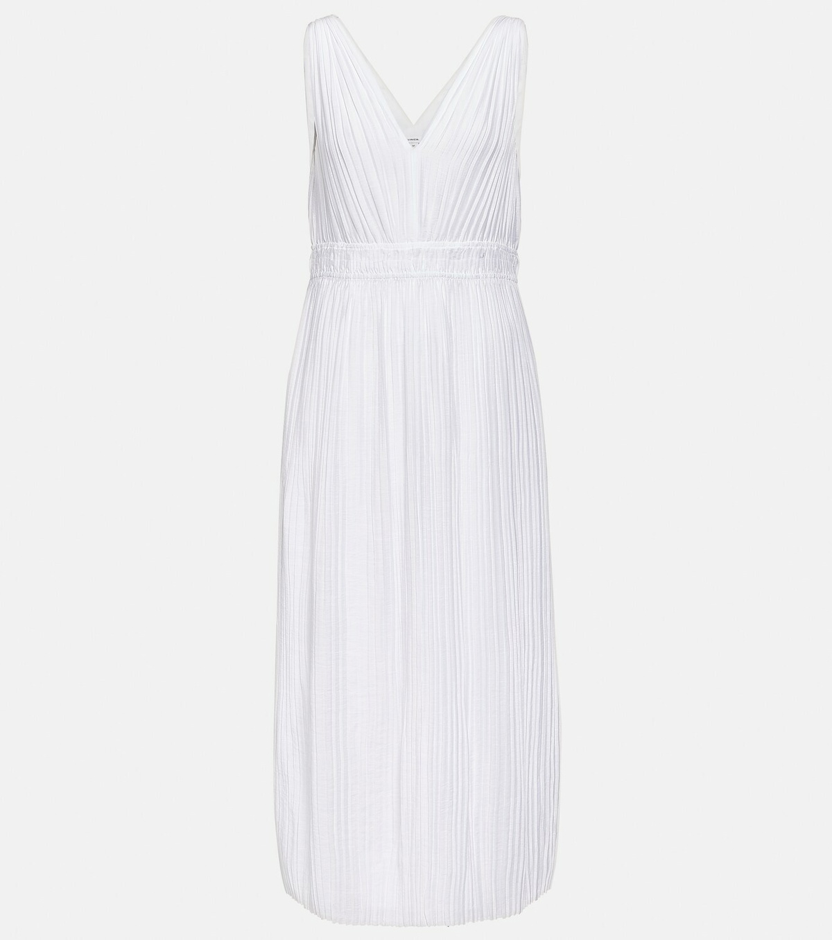 vince white pleated dress Women's Pintuck Pleated A-Line Dress, Off White, Size XS