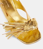 Dries Van Noten Metallic leather sandals