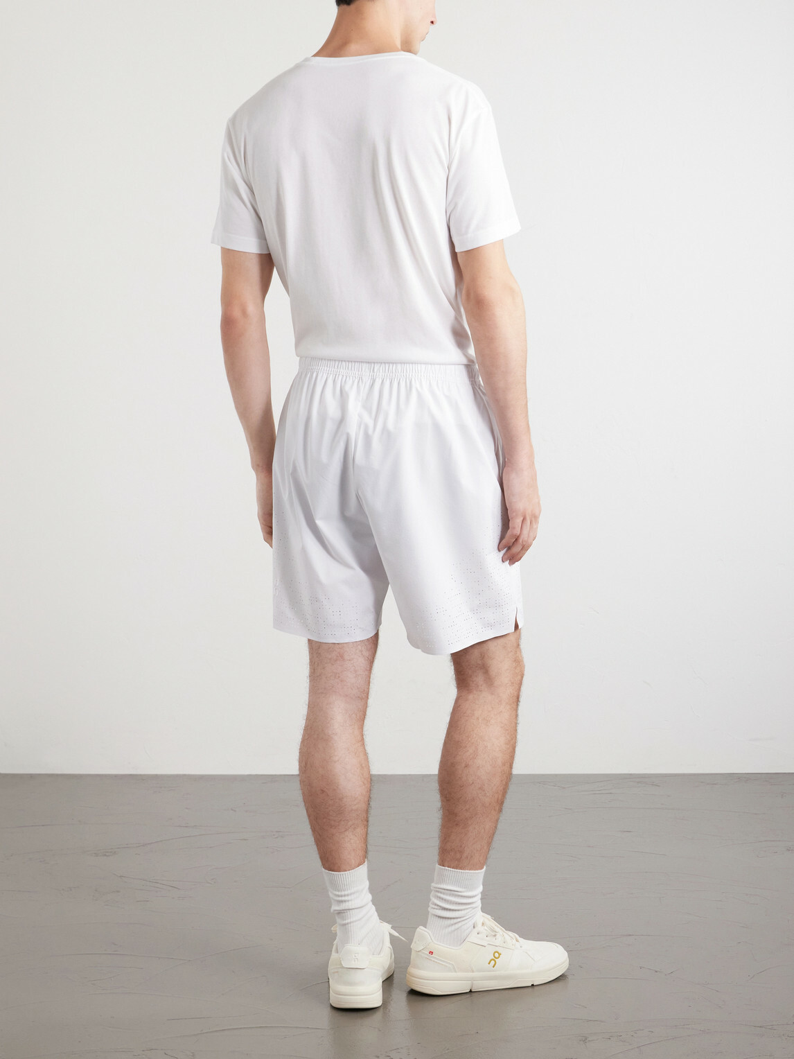 On - Court Straight-Leg Recycled-Shell Tennis Shorts - White