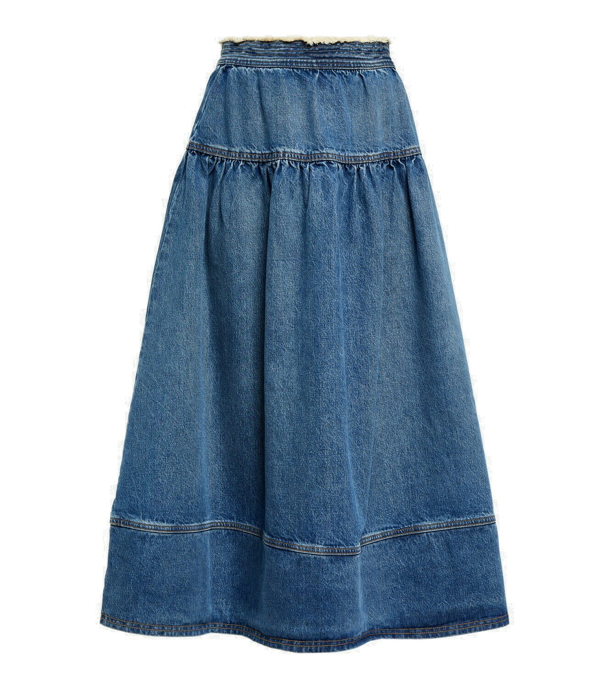 Ulla Johnson Astrid denim midi skirt Ulla Johnson