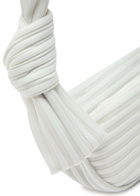 Issey Miyake Linear 58 Striped Mesh bag - Off White - One Size
