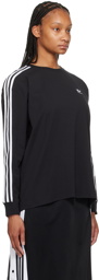 adidas Originals Black 3-Stripes Long Sleeve T-Shirt