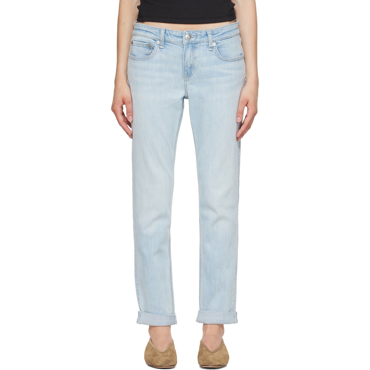 rag & bone Blue Dre Slim Boyfriend Jeans