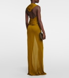 Saint Laurent - Hooded jersey gown