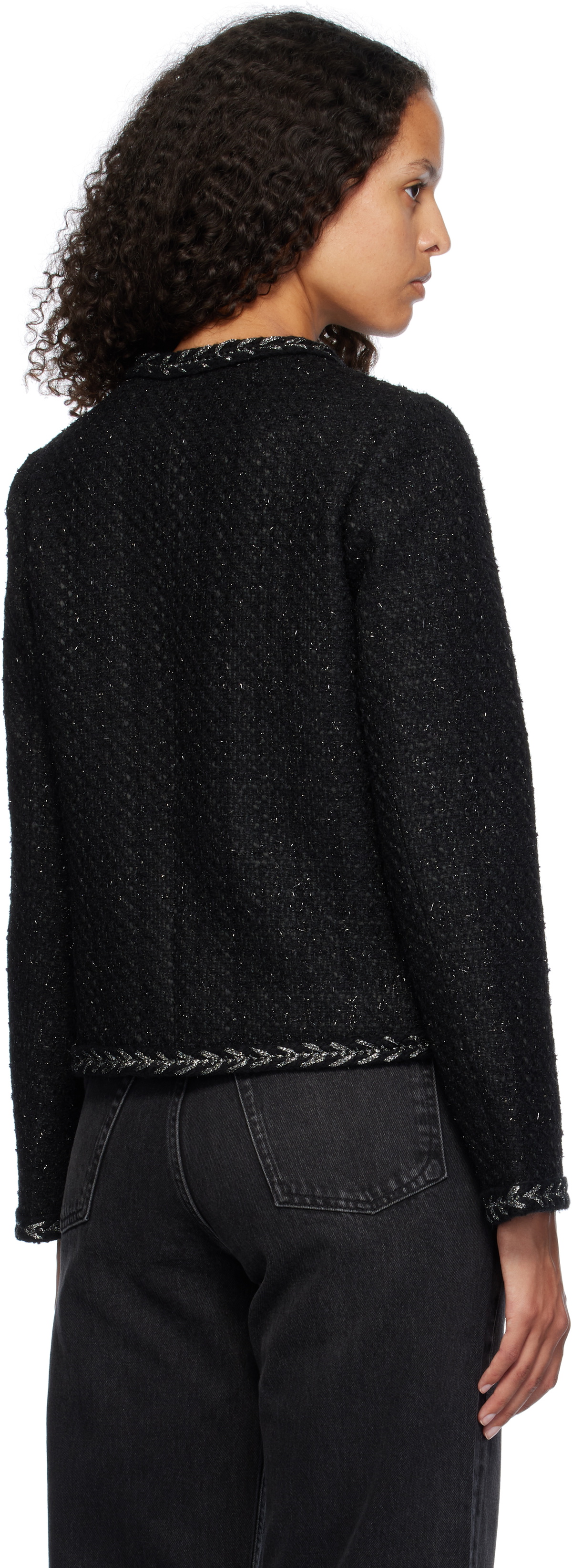 rag & bone Black Mirabelle Tweed Jacket