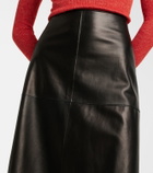 Joseph Niven leather midi skirt
