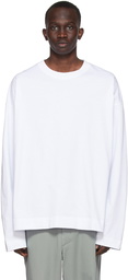 Dries Van Noten White Cotton Long Sleeve T-Shirt