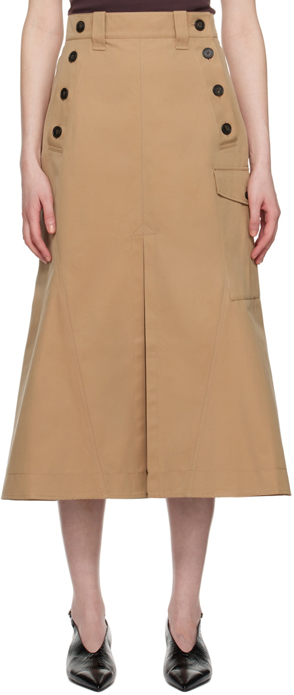 Erdem Tan Cargo Pocket Midi Skirt Erdem