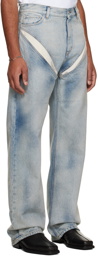 Y/Project Blue Cutout Jeans