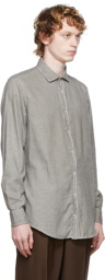 Massimo Alba Off-White & Black Flannel Check Canary Shirt