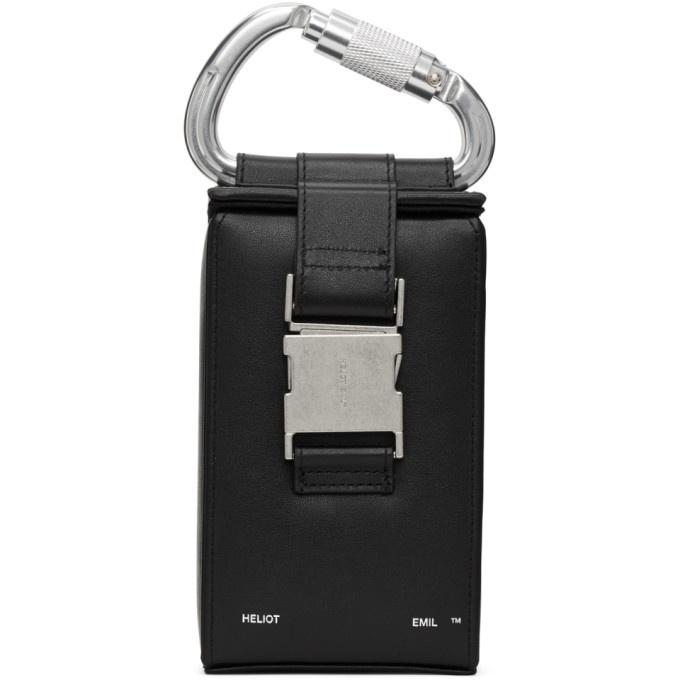 Photo: HELIOT EMIL Black Leather Phone Sling Pouch
