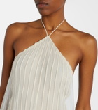 Jacquemus Epi halterneck tulle maxi dress
