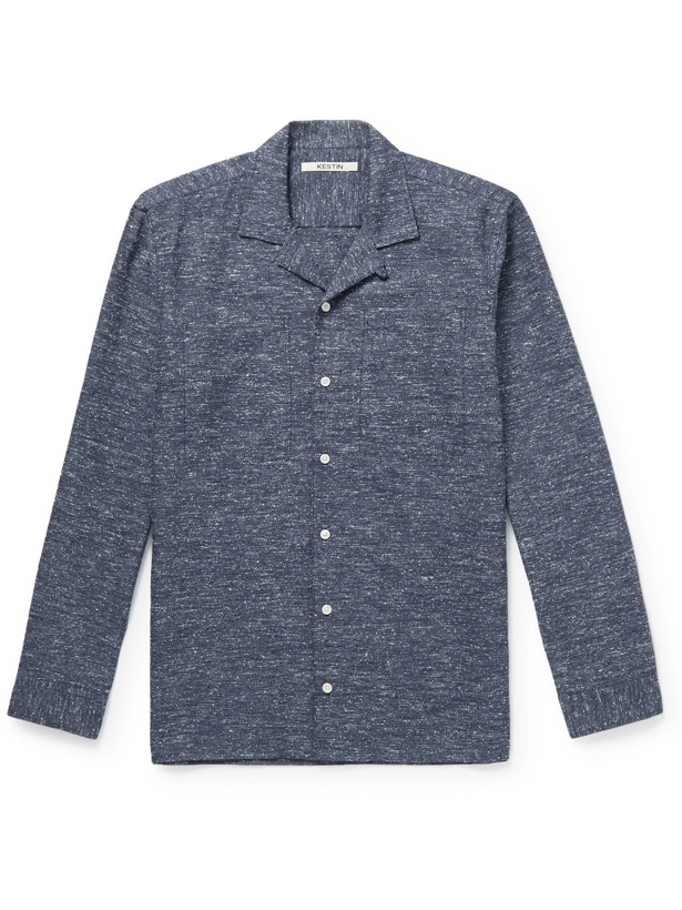 Photo: Kestin - Tain Convertible-Collar Cotton-Blend Oxford Shirt - Blue