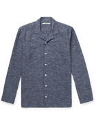 Kestin - Tain Convertible-Collar Cotton-Blend Oxford Shirt - Blue