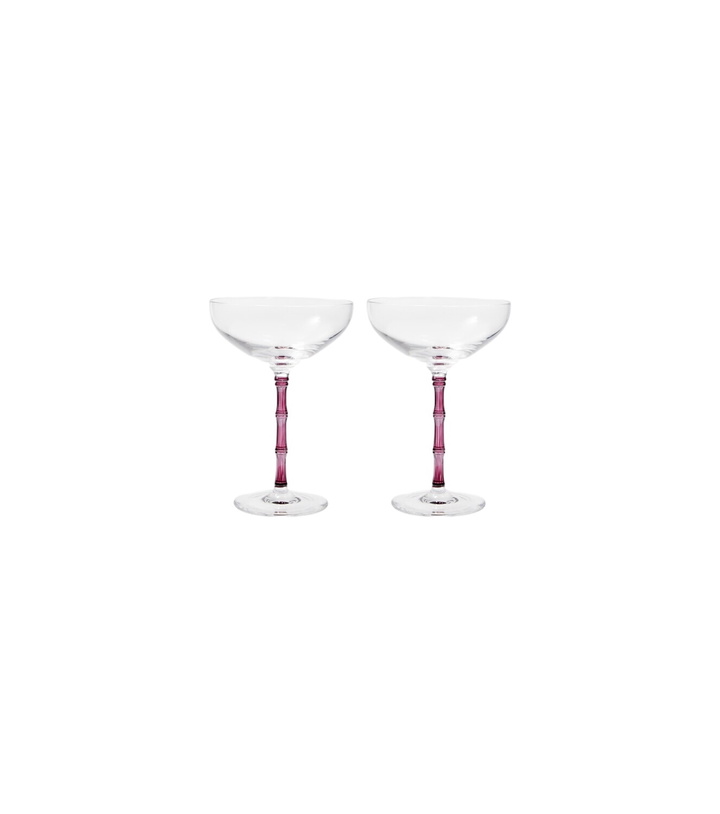 Photo: La DoubleJ Bamboo set of 2 crystal champagne coupes