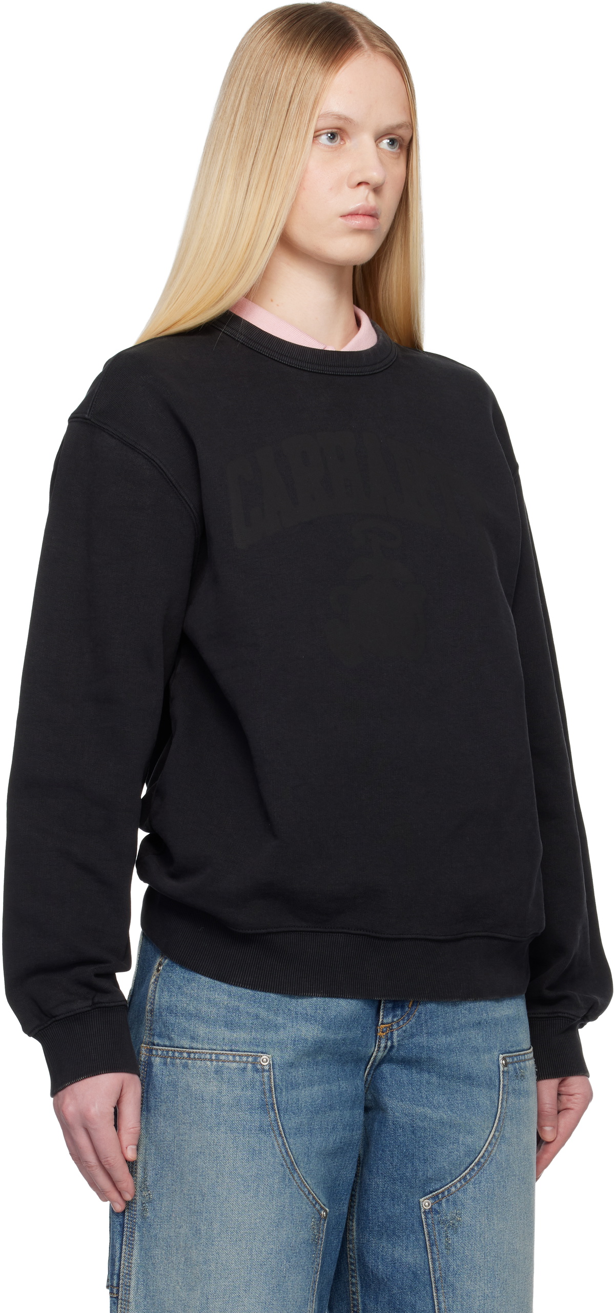 Carhartt Work In Progress Black Faded Pond Corps Sweatshirt