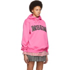 MSGM SSENSE Exclusive Pink Logo Hoodie