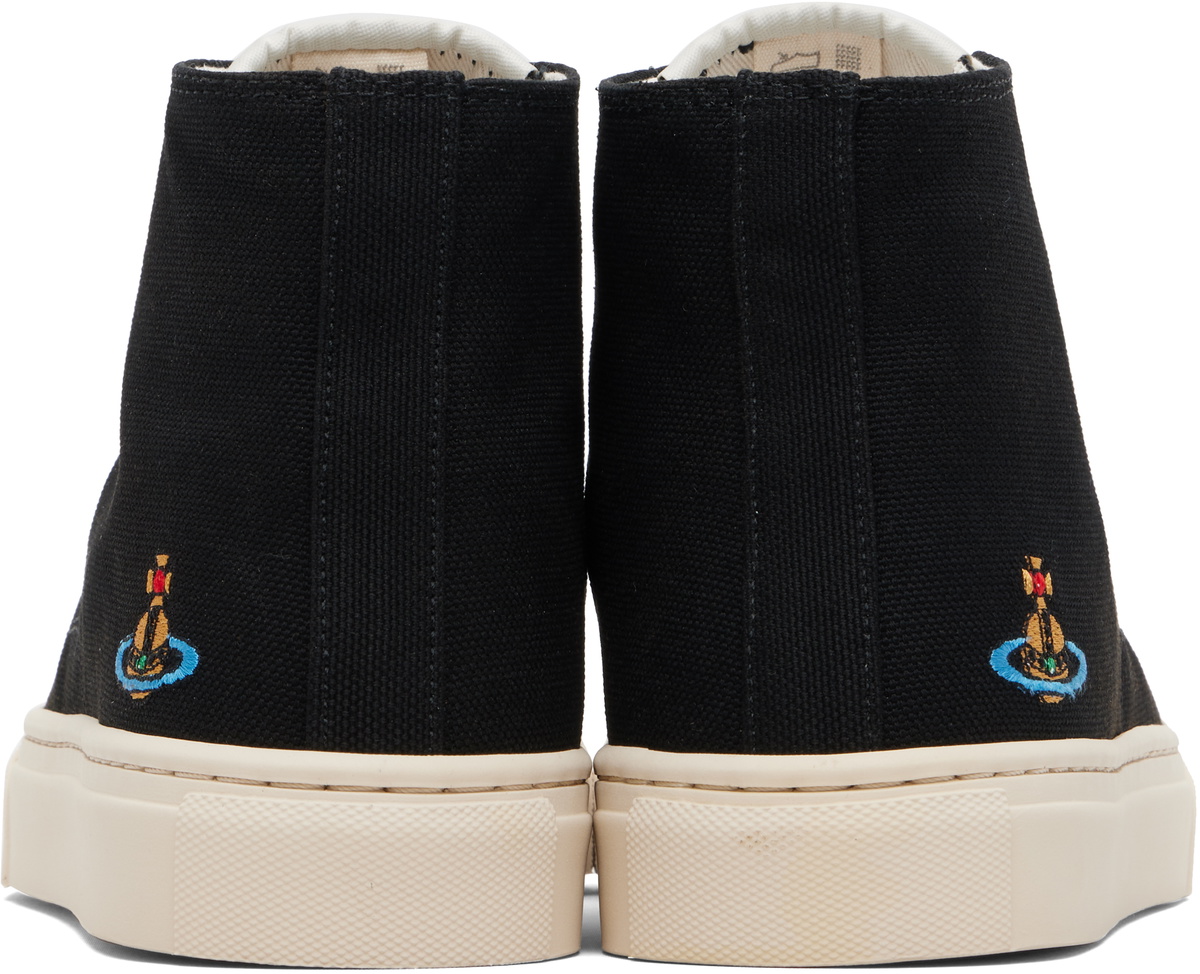 Vivienne Westwood Black High Top Plimsoll Sneakers