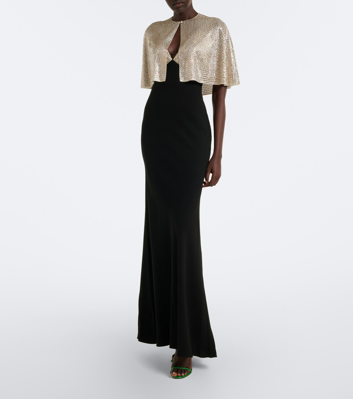 Roland Mouret Caped embellished gown