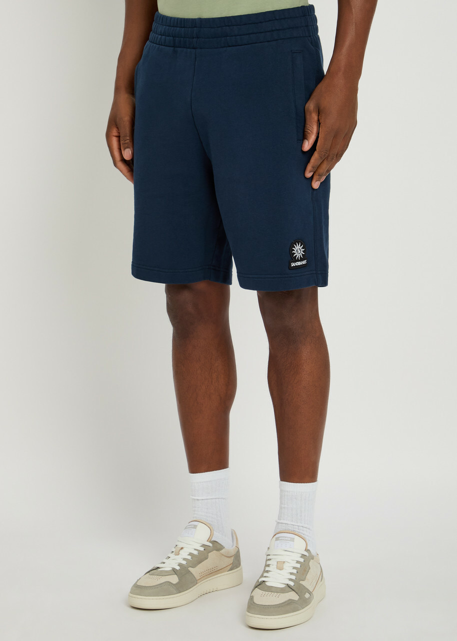 Sandbanks Badge Logo Cotton Shorts Navy