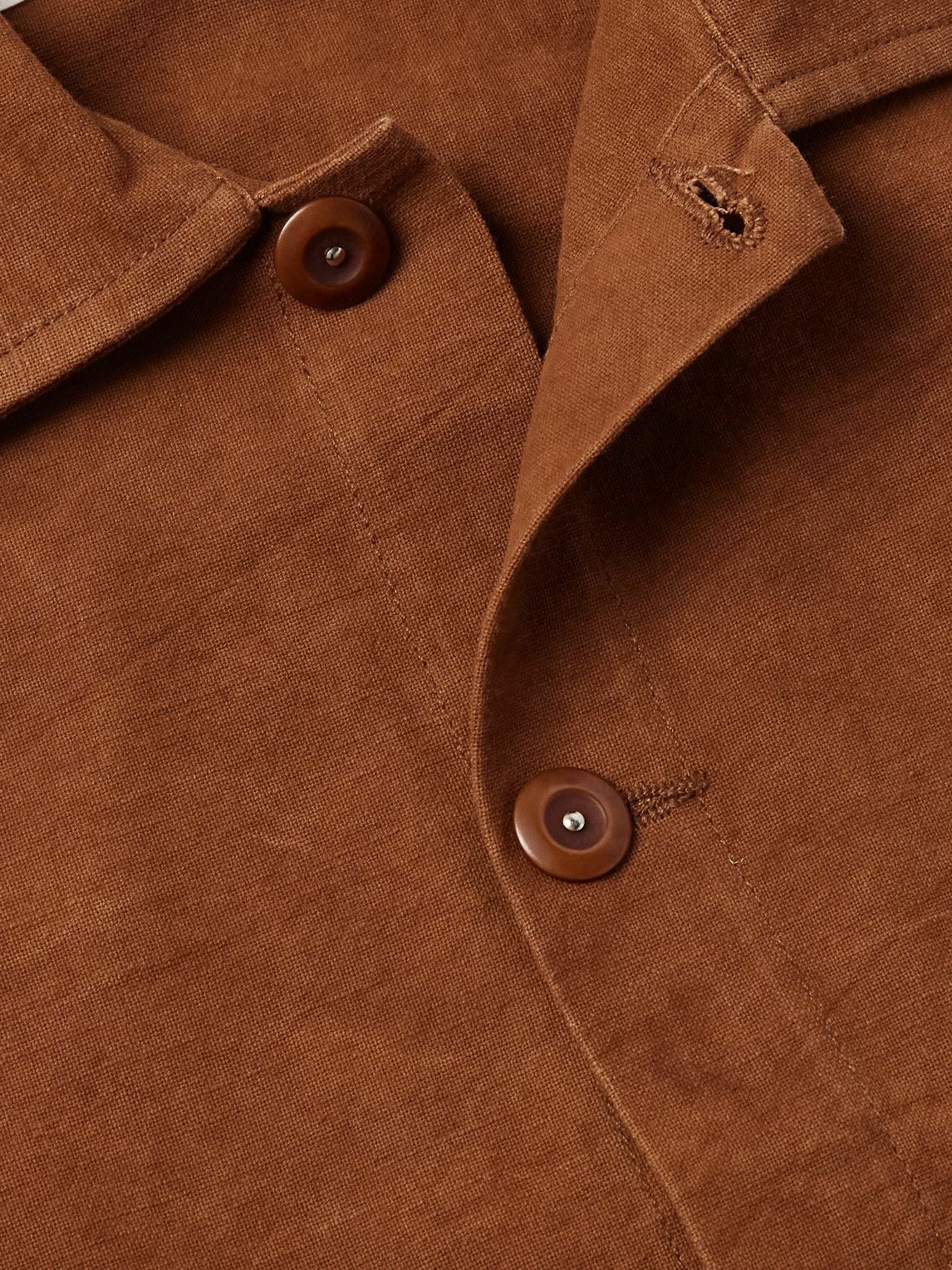 Story mfg. - Second Autumn Appliquéd Organic Cotton Jacket - Brown