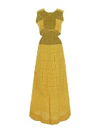 Ganni Geometric Lace Maxi Dress