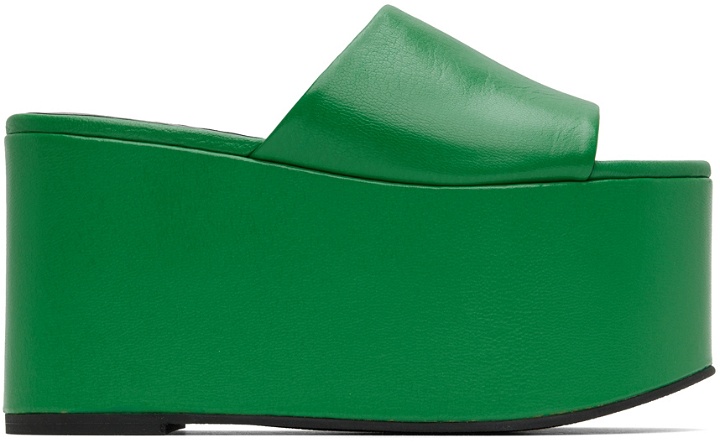 Photo: SIMONMILLER Green Blackout Platform Sandals