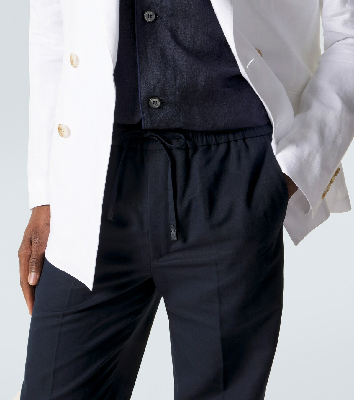 Brioni Linen and cotton straight pants