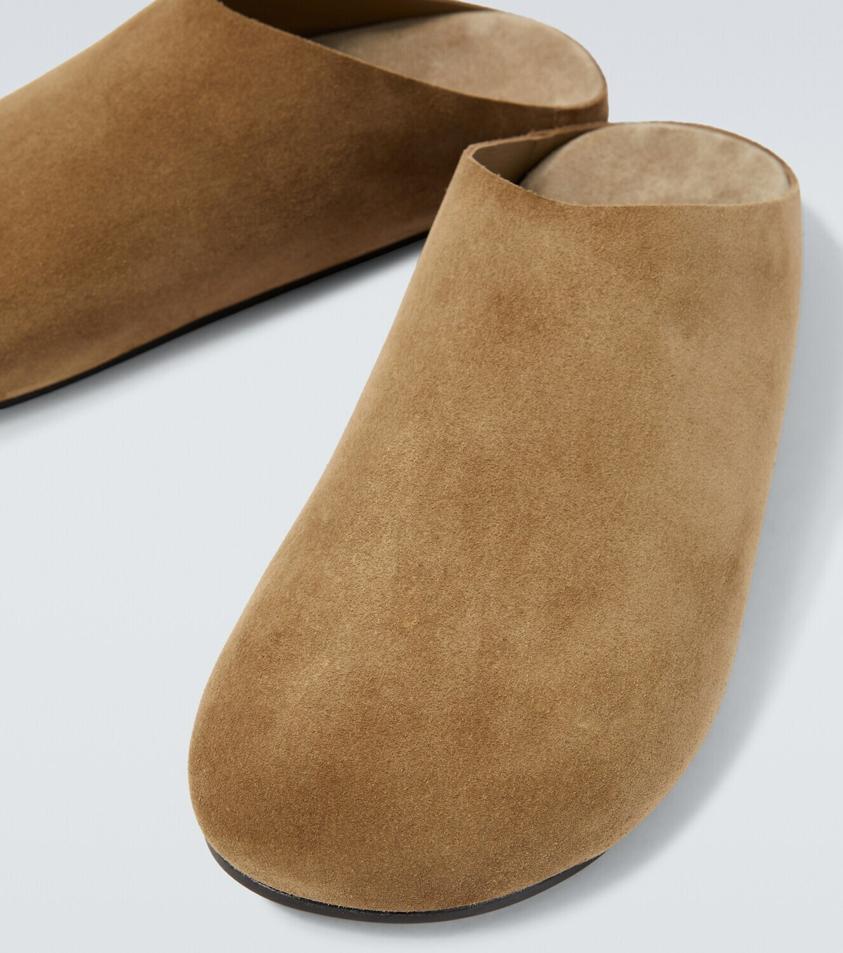 The Row Hudson suede mules