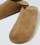 The Row Hudson suede mules