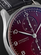 IWC Schaffhausen - Portugieser Automatic Chronograph 41mm Stainless Steel and Alligator Watch, Ref. No. IW371616