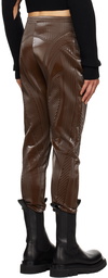 Mugler Brown Embossed Trousers