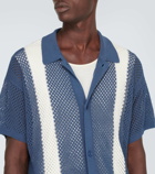 Frescobol Carioca Castillo cotton-blend crochet bowling shirt