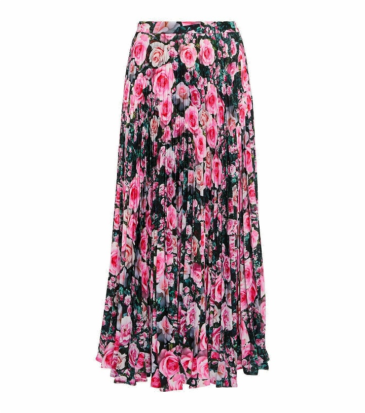 Photo: Christopher Kane Floral high-rise pleated midi skirt