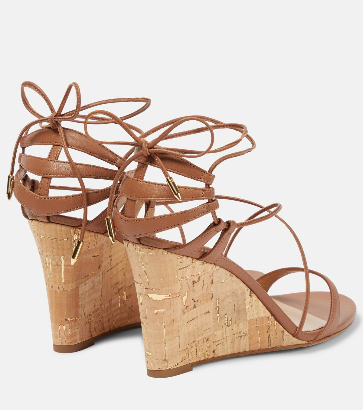 Aquazzura Bellissima 85 leather wedge sandals