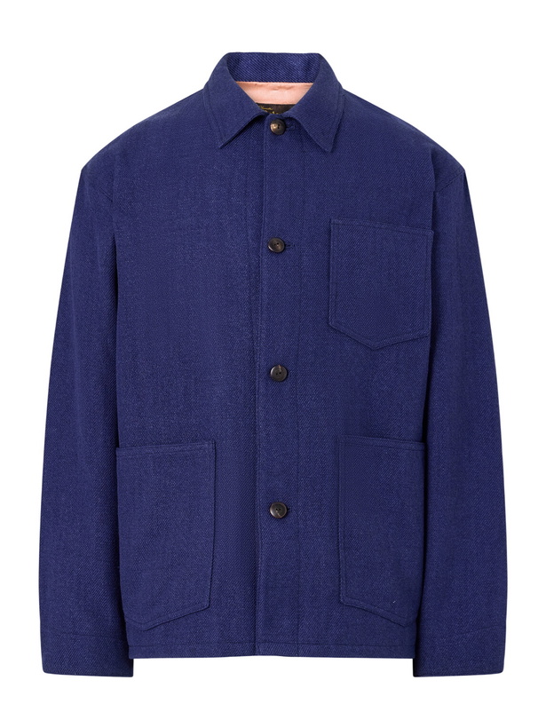 Photo: Visvim - Baker Textured Wool and Linen-Blend Jacket - Blue