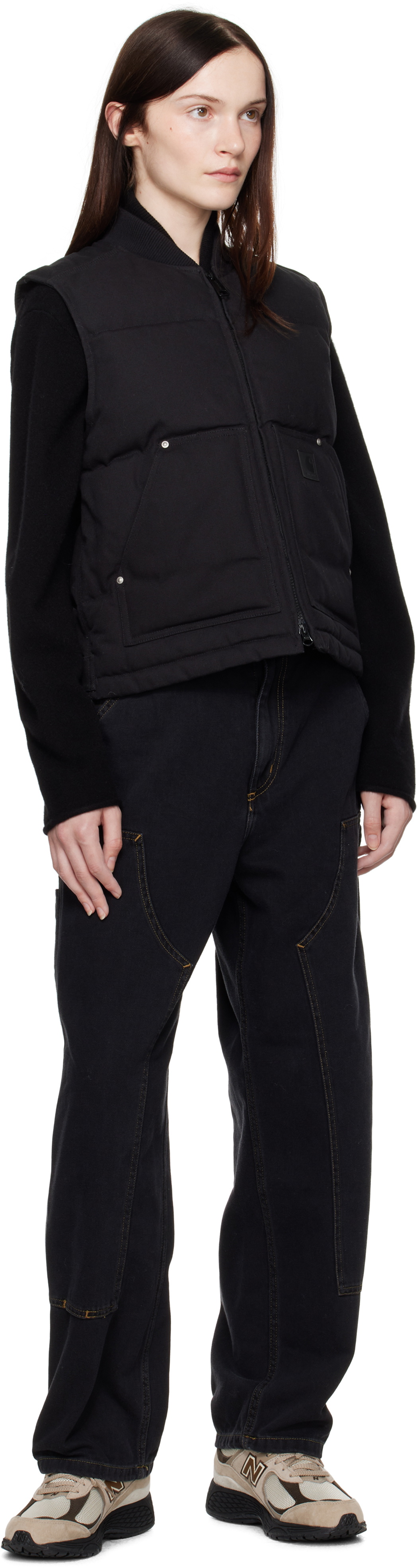 Carhartt Work In Progress Black Brandon Double Knee Jeans