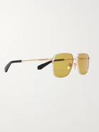 JACQUES MARIE MAGE - Sexton Square-Frame Gold-Tone Titanium Sunglasses - Gold