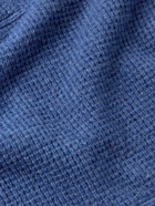 Polo Ralph Lauren - Waffle-Knit Cashmere Hoodie - Blue